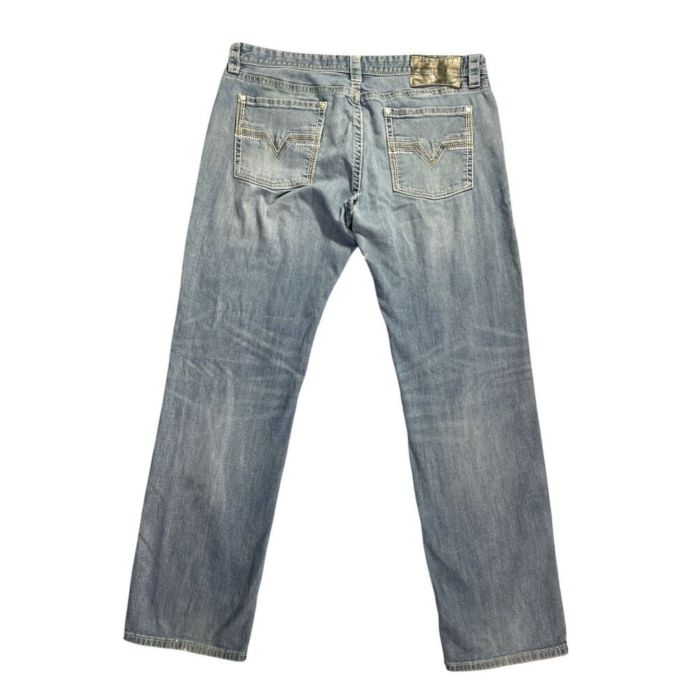 Rock & Roll Cowboy Revolver Jeans Men’s 38x33 Distressed Slim Straight